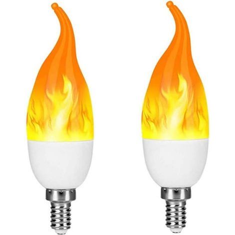 Flamme Glühbirne Feuereffekt LED Glühbirne Glühbirnen für Zuhause Beleuchtung LED Schraub Glühbirne LED Kerzen Glühbirnen, 2er Pack (1/5)