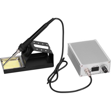 Fer à souder portable à température constante avec affichage numérique et prise T12EU (100-230 V CA) (1/5)