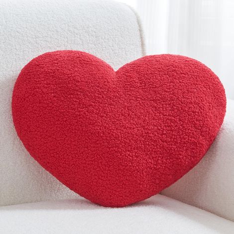 Coussin Forme De Coeur - Fibre Polyester - Décoration Intérieure Canapé Lit Chambre - 24 x 8 x 22 cm - 1 Pièce (1/5)
