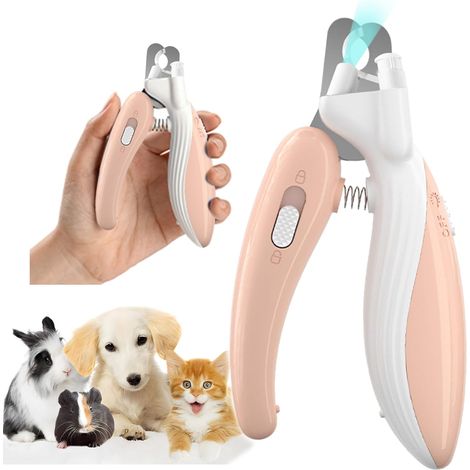 Coupe-ongles LED pour chiens et chats, coupe-griffes avec éclairage des lignes sanguines, ciseaux à ongles sûrs pour animaux, lame tranchante qui ne se fende pas, convient aux chats, chiens et lapins (1/5)