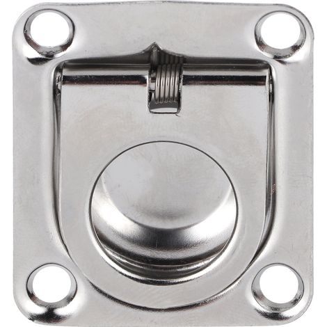 Anneau de Levage de Pont, Poignées D'anneau de Traction de Trappe de Bateau, Acier Inoxydable 304, Haute dureté pour Yacht, 44x38mm, 1.7x1.5 Pouces. (1/5)