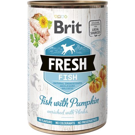 Poisson frais britannique à la citrouille, boîte de 400 g