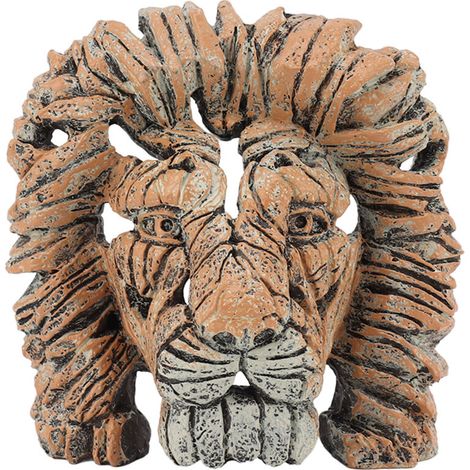 Buste de Lion 5,9 pouces en Résine Creux, Décoration Exquise pour Bureau ou Étagère, Sculpture Animale Tête de Lion Décorative (1/5)