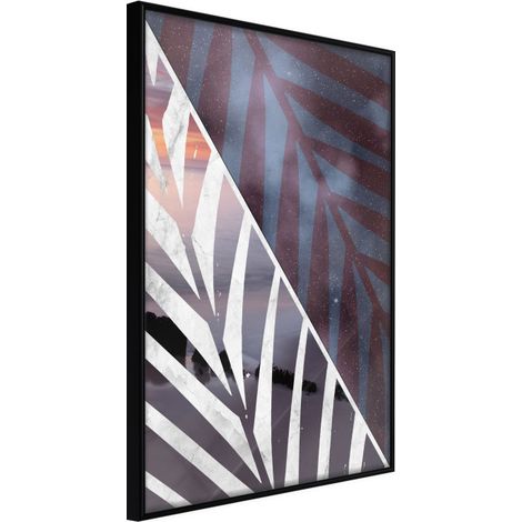 Affiche Murale Encadrée "Day and Night in the Jungle" 40 x 60 cm Noir