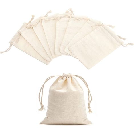 20 sacs miniatures en coton 3 x 3,9 pouces, réutilisables, en tissu fin, sacs à parfum, adaptés aux fêtes et mariages. (1/4)