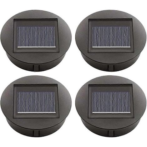 Lot de 4 pièces de rechange pour lampe solaire, boîtier de batterie étanche pour lanterne solaire, lampe suspendue extérieure, décoration de jardin. (1/4)