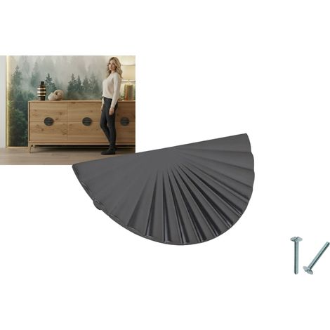 Tirador para muebles, negro, moderno, dividido 64/110 negro, AKS (1/5)