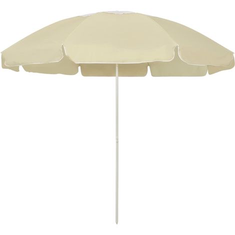 Ombrellone da spiaggia giallo sabbia 240 cm 020008397