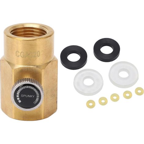 Adaptateur pour cartouche de CO2, raccord de remplissage en laiton pour bouteilles de soda domestiques avec joints d'étanchéité