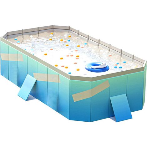 Rosvola Piscine 160cm x 120cm x 47cm, Piscines Rectangulaire, Piscine Enfant Adulte Familiale pour Jardin, Extérieur, Balcon fête d'été (1/5)