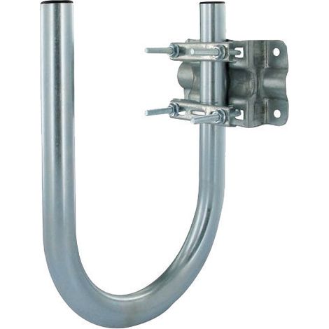 Fixation murale en U Ø 40 mm – Déport 270 mm – Hauteur 335 mm – Support robuste pour antennes et équipements extérieurs – Sedea