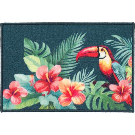 Tapis Déco Imprimé "Moorea" 40x60cm Multicolore (1/4)
