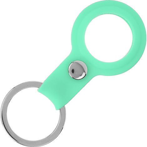 Étui de protection anti-perte en silicone avec anneau porte-clés et localisateur pour iOS (vert) (1/5)