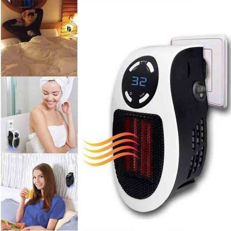 Radiateur Chauffage Électrique - Mini Air Soufflant - 500W - Programmable (1/3)