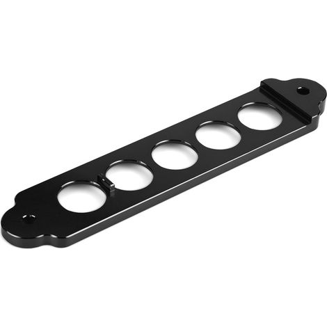 Schwarze Kfz-Batteriehalterung aus Aluminiumlegierung, Kfz-Stützhalterung, robustes Montageset (1/5)