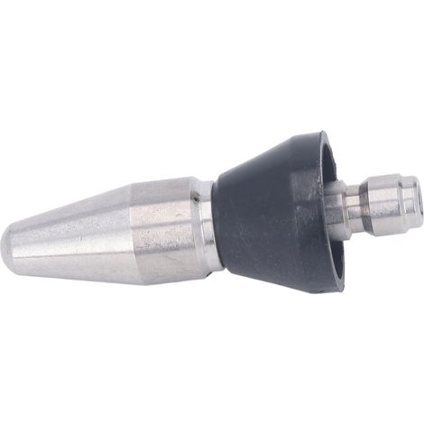 Buse turbo pointue pour nettoyeur haute pression 5000 PSI, mini-buse compacte en acier inoxydable, pour remplacement, grande tête, 3 trous arrière 1/4" NPT (1/5)