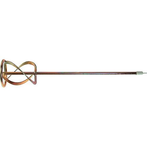 Agitateur de mortier 120mm jaune chrome avec bague