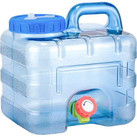Wasserkanister, 7,5L-22L Wassertank mit Hahn, Camping Wassertank mit Griffen, Wasserspender mit Hahn, Camping Trinkwasserkanister, Wasserkanister für Getränke, Lebensmittelecht (1/4)
