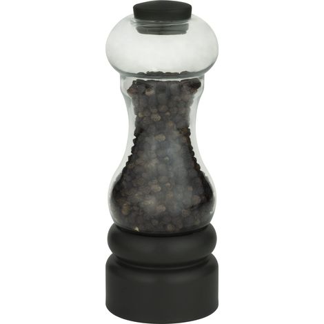 Moulin à sel ou à poivre, plastique, noir mat (1/5)