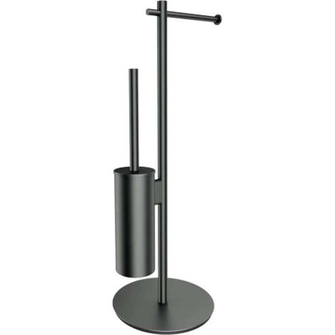 OMNIRES Modern Project - Toilettenpapier- und WC-Bürstenhalter, Graphit gebürstet MP60810GR (1/2)