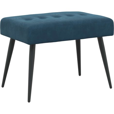 Bench with Button Tufted Blue 60 x 40 x 45 cm Velvet vidaXL (1/5)