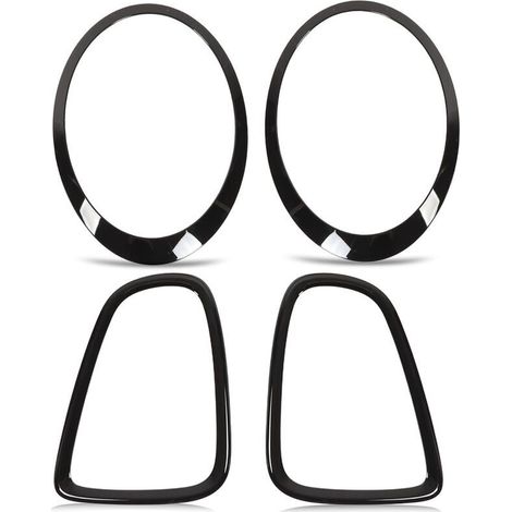 pièces de garnitures de phares et feux arrière noir brillant de remplacement pour Mini R56 R57 R58 R59 Cooper S JCW 2007‑2015 (1/5)