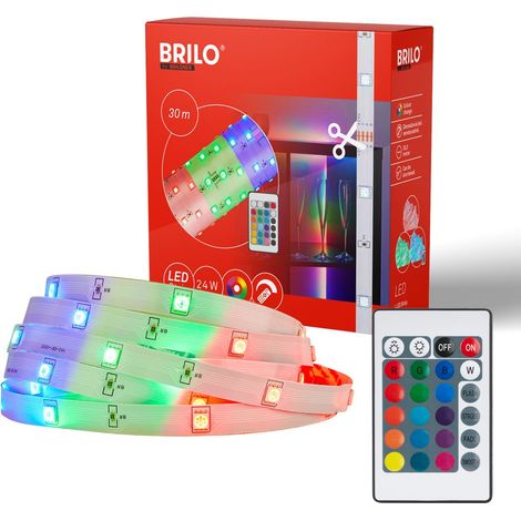 LED Stripe 30m RGB Leiste Lichtband Fernbedienung Selbstklebend Kürzbar Deko
