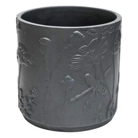 Kew Stoneware Meadow Planter - Stoneware - L20.5 x W20.5 x H20.5 cm - Grey