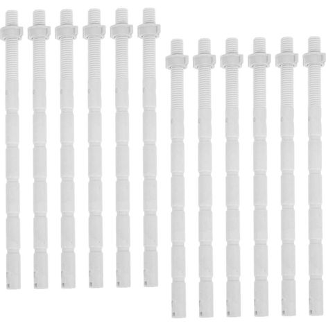 Lot de 12 Tiges de Bouton-poussoir, Blanc (1/5)