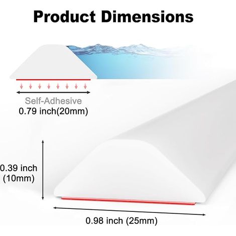 Seuil de douche en silicone, barrières de douche, bandes étanches, autocollantes, pour séparer l'eau et la maintenir à l'intérieur du seuil. (Gris, 85CM) (1/4)
