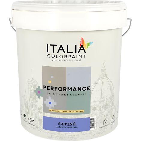 Performance satinè idropittura acrilica superlavabile igienizzante bianca formato 4 lt - confezione 1