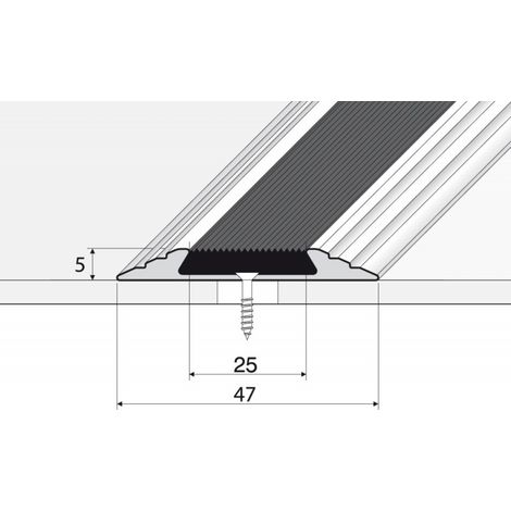 A10 Silberstreifen 120 cm schwarzes Gummi
