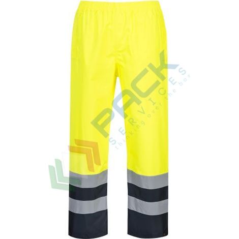 Pantaloni Impermeabili Antipioggia Ad Alta Visibilita Giallo-Navy L (1/2)