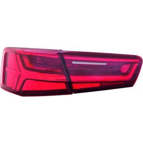 Paire de feux arriere LED LTI Audi A6 C7 2011 a 2014 Rouge/Clair-38602487 (1/2)