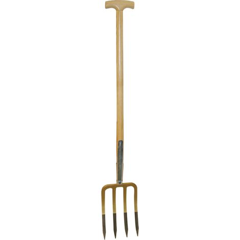 Profi-Spatengabel,4zk.,27x18cm lackierter Eschen-T-Stiel