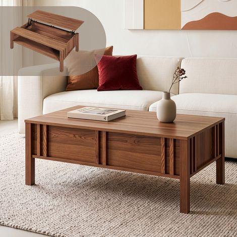 Couchtisch Kilmandar mit Liftfunktion 105x59x40/53 cm Walnussoptik [en.casa] (1/5)