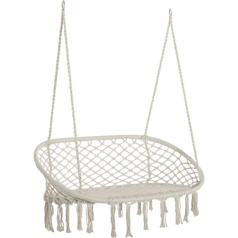 Hamac easycomfort 2 places cadre métal coton 130x75 cm (1/3)