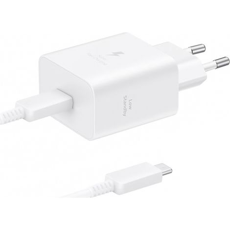 Caricabatterie da parete Samsung USB-C da 45 W 4,05 A con cavo USB-C da 1,8 m - Bianco (1/4)