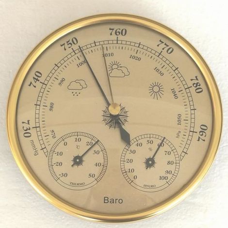 Station Météo - Baromètre Thermomètre Hygromètre - Intérieur - 12.8 x 12.8 x 4.1 cm - 1 Pièce (1/4)