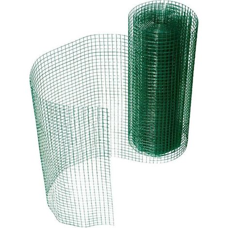 Grillage pour Jardin clôture Vert Tailles au Choix Maille carré de 15mm résistant aux intempéries Bricolage, 1mx5m (1/4)