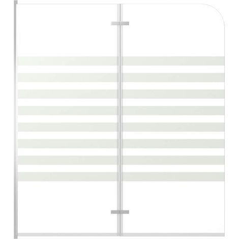 Maison Exclusive - Mampara de ducha de vidrio templado a rayas 12 (1/5)