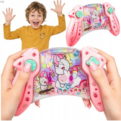 Jeu d'arcade aquatique pour enfants : Licornes attrapant des anneaux (1/5)