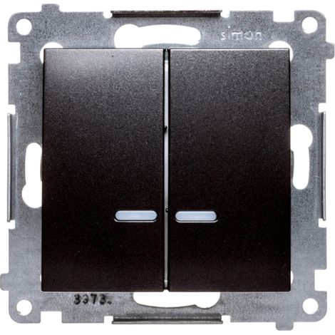 Interruttore a candelabro Simon 54 con retroilluminazione color antracite DW5ABL.01/48