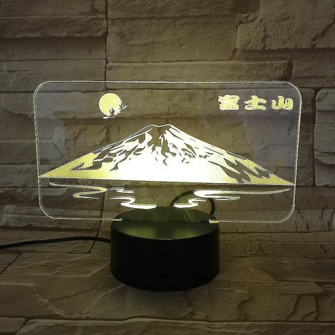Lampe de chevet LED 3D Mont Fuji Japon à changement de couleur (1/2)