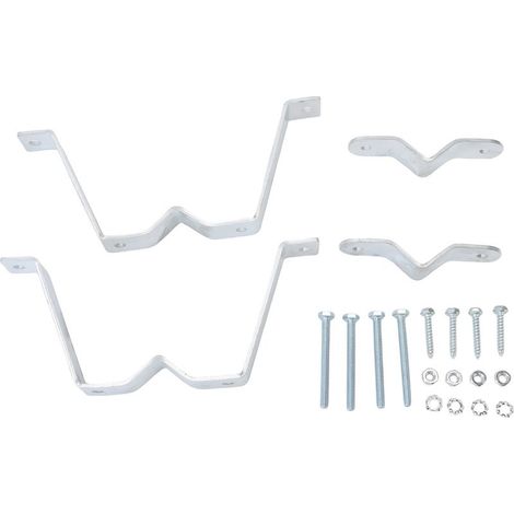 Supports de mât d'antenne TV robustes, pince de montage murale réglable pour mâts de drapeaux, cheminées, pipelines, la plupart des poteaux (1/5)