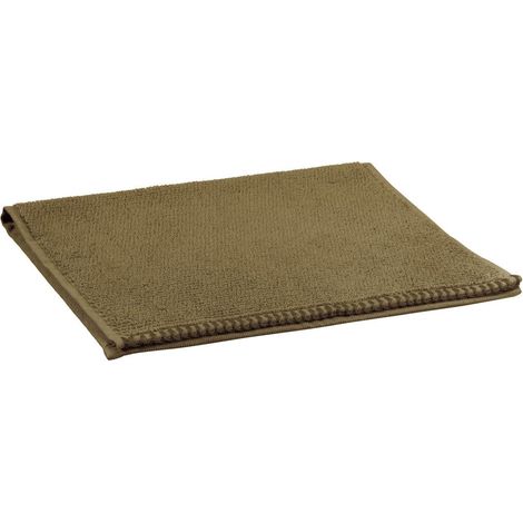 Serviette invité en éponge 100% coton grain de riz finition point de cheval cèdre 30 x 50 cm - PANGIVO