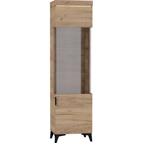 Vitrine 1 porte LED inclus Ruben Bois (1/5)