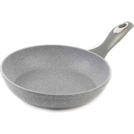 Salter BW02762G1 Marblestone Collection, Padella antiaderente in alluminio forgiato, 20 cm, grigio, Manico in bachelite, rivestimento in marmo, per pesce, carne e verdure, non si attacca (1/5)