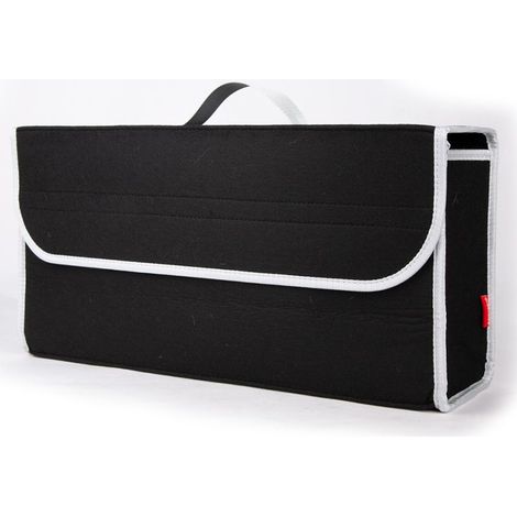 Sac de rangement multifonction pour coffre de voiture, pliable, en feutre doux, dimensions 50 × 17 × 24 cm, couleur noir, pratique et résistant pour organiser vos affaires dans l'habitacle (1/5)