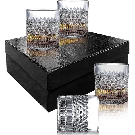 Verres à whisky Old Fashioned pour hommes - Lot de 4 (1/4)